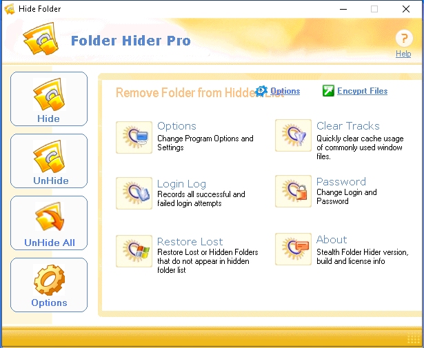 Folder Hider Options